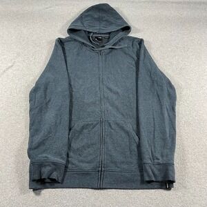 Prana Jacket Mens XL Blue Cardiff Outdoors Zip Hooded Casual